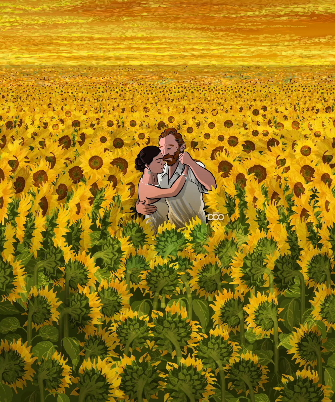 Alireza Karimi Moghaddam_Van Gogh dancing with his lover in the sunflowers field