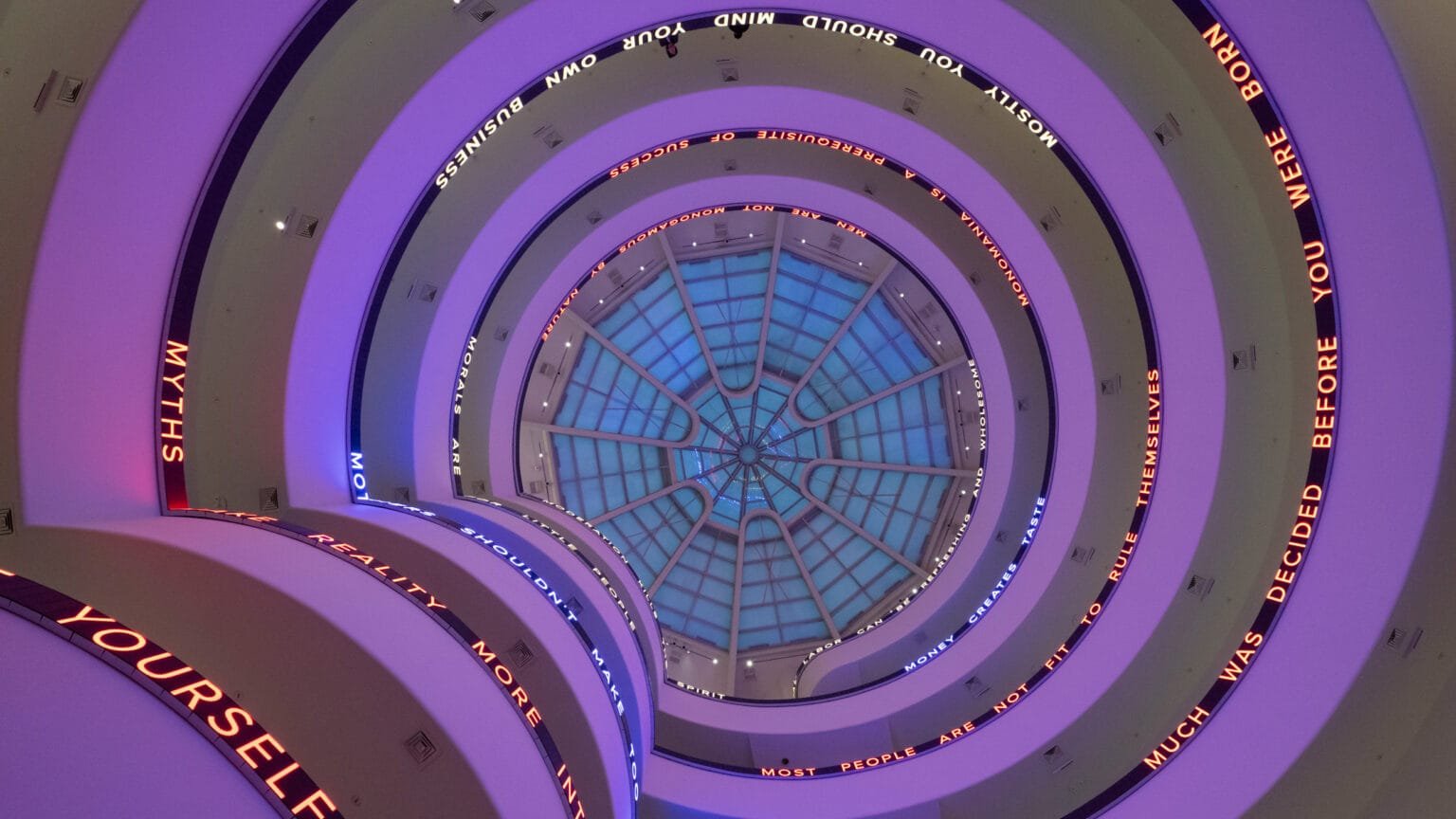 Jenny Holzer, “Light Line” at Guggenheim Museum, New York