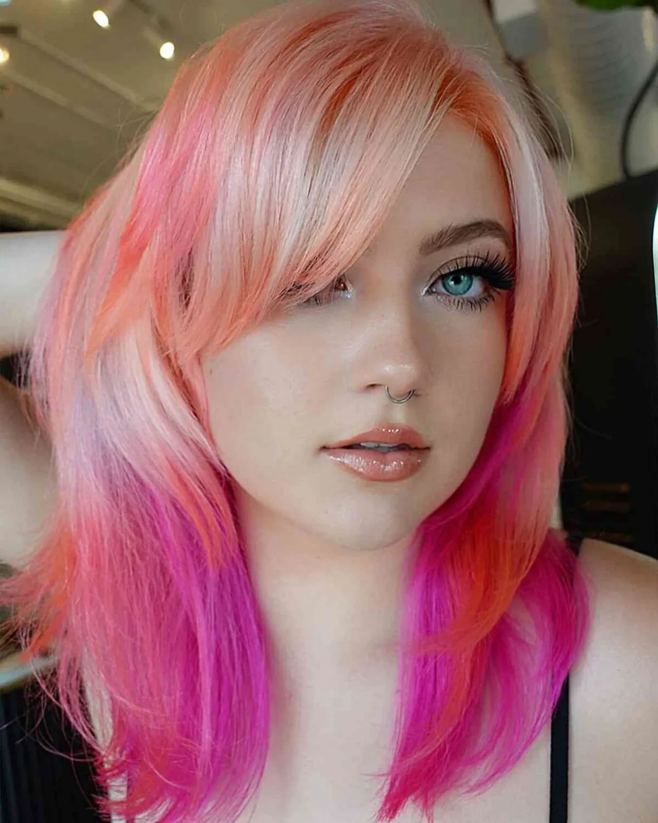 Pink and Blue Gradient Hair