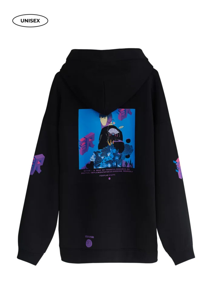 BLACK FLEECE HOODIE - Image 2