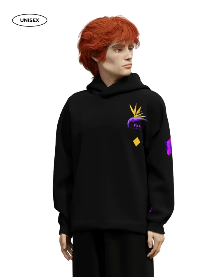 BLACK FLEECE HOODIE - Image 9
