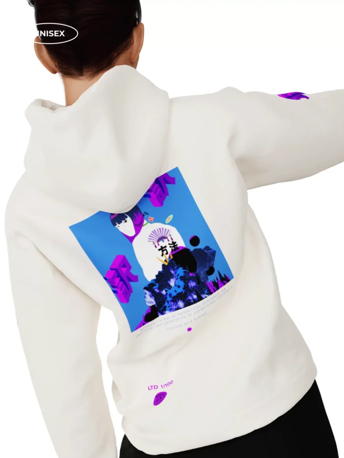 ECRU FLEECE HOODIE - Image 9