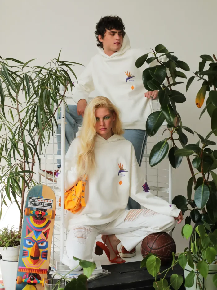 ECRU FLEECE HOODIE - Image 6
