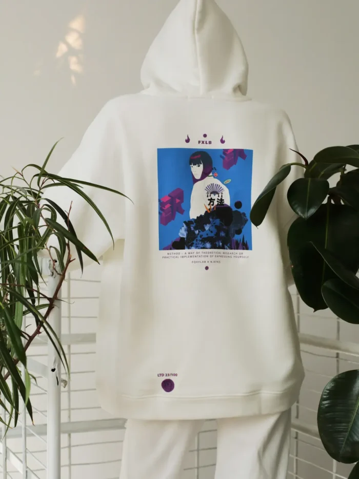 ECRU FLEECE HOODIE - Image 7