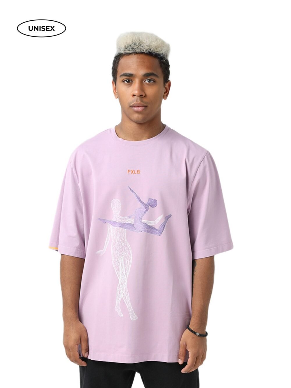 LAVENDER T-SHIRT "BEAUTY IS MOVEMENT"