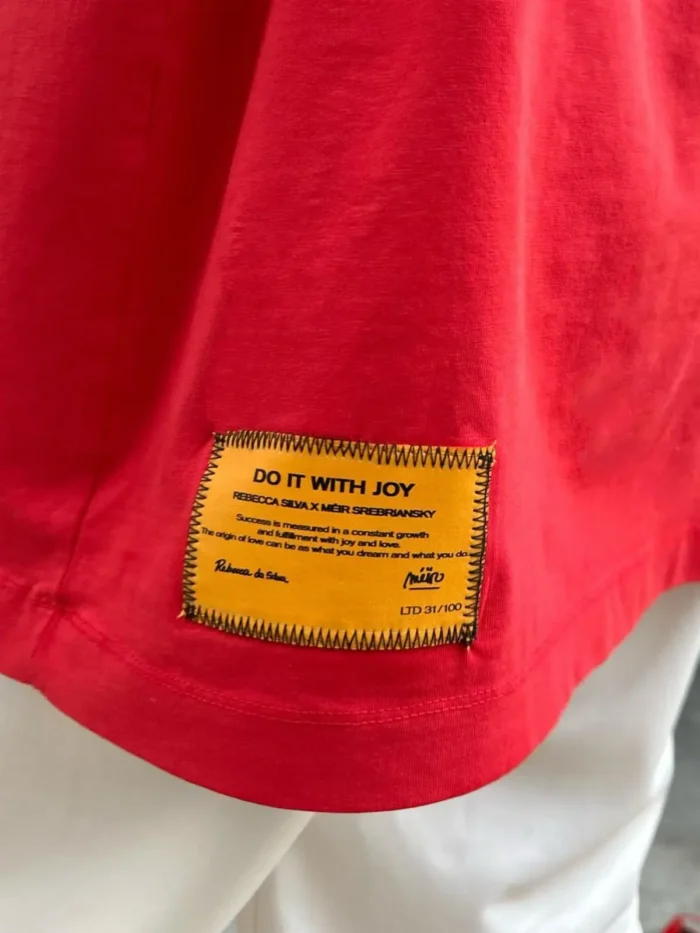 RED T-SHIRT "DO IT WITH JOY" - Image 8