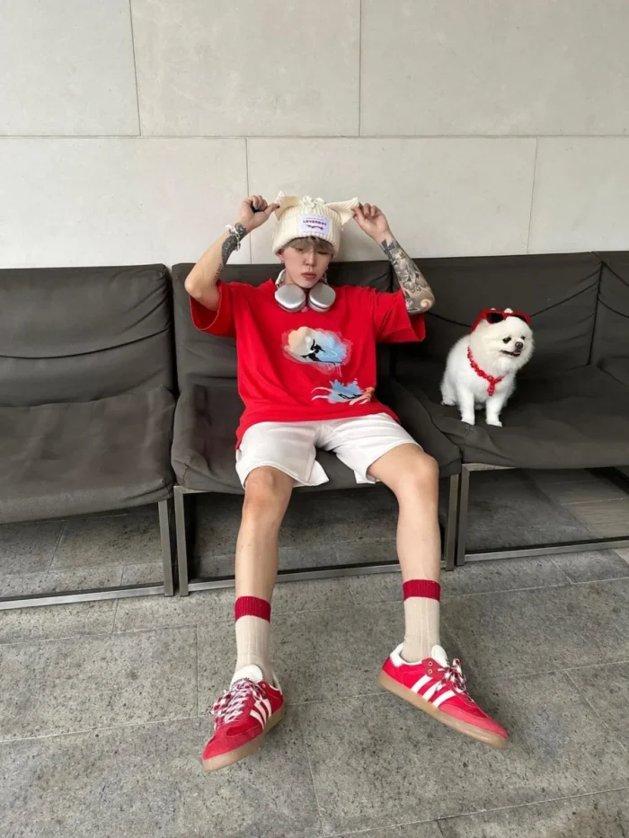 RED T-SHIRT "DO IT WITH JOY" - Image 7