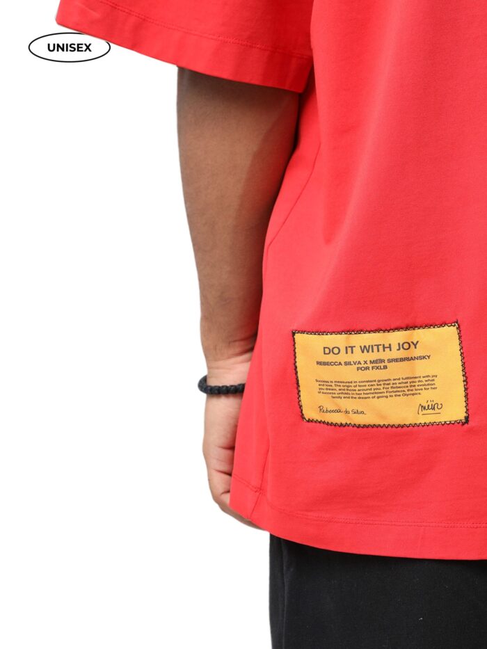 RED T-SHIRT "DO IT WITH JOY" - Image 3
