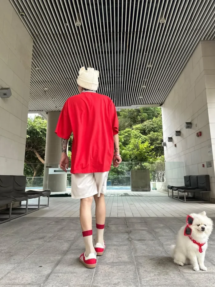 RED T-SHIRT "DO IT WITH JOY" - Image 6
