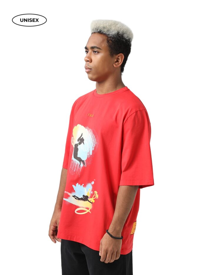 RED T-SHIRT "DO IT WITH JOY" - Image 2