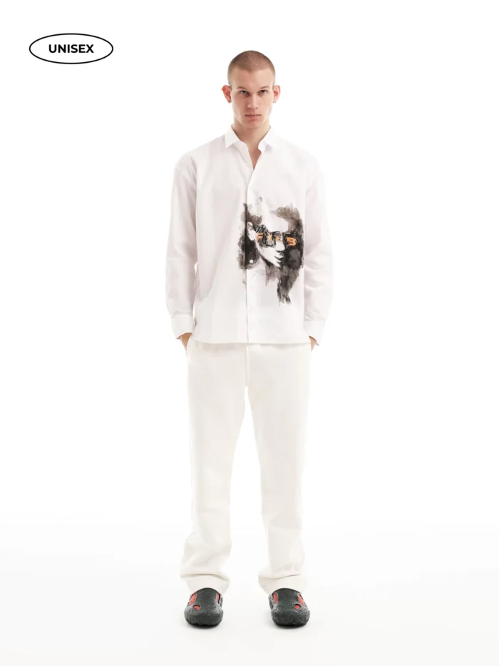 WHITE COTTON SHIRT - Image 3