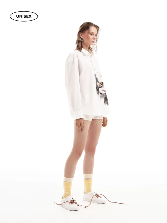 WHITE COTTON SHIRT - Image 4