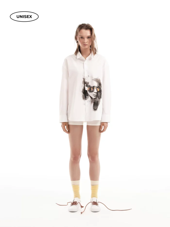 WHITE COTTON SHIRT - Image 2