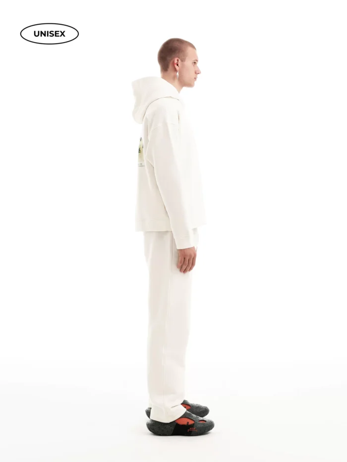 WHITE FLEECE HOODIE - Image 6