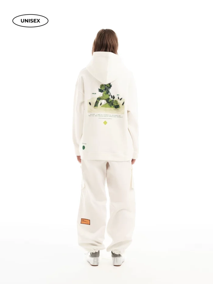 WHITE FLEECE HOODIE - Image 8