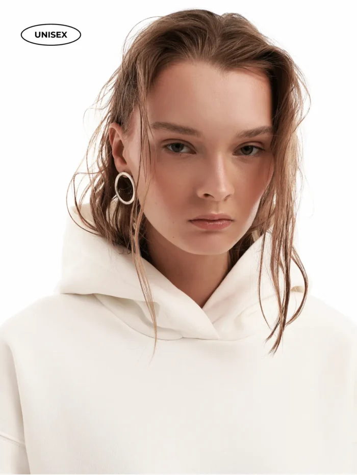 WHITE FLEECE HOODIE - Image 6