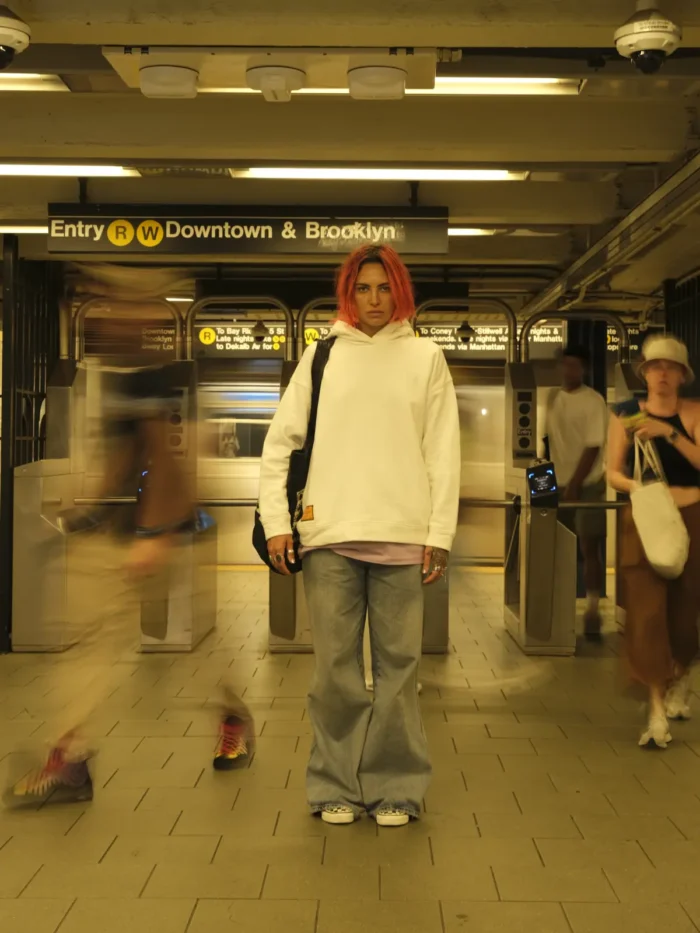 WHITE FLEECE HOODIE - Image 8