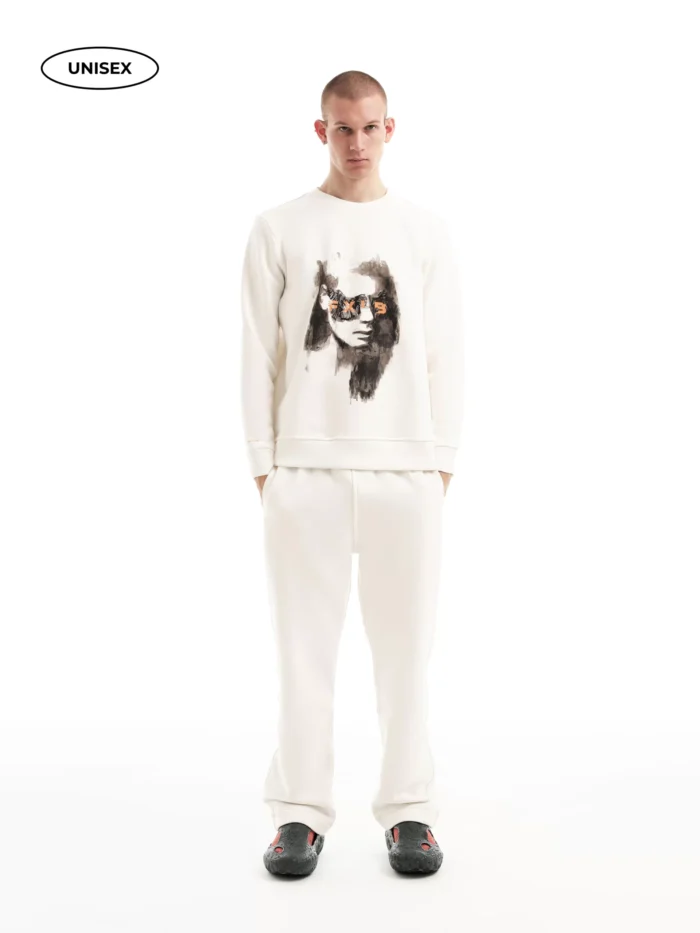WHITE FLEECE PULLOVER - Image 2