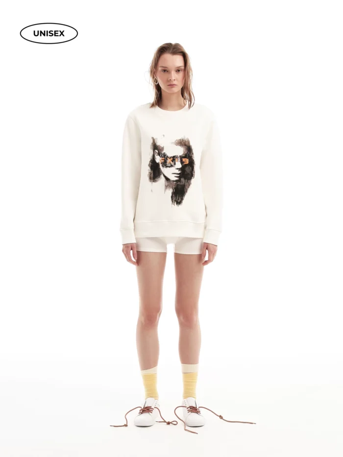 WHITE FLEECE PULLOVER - Image 3