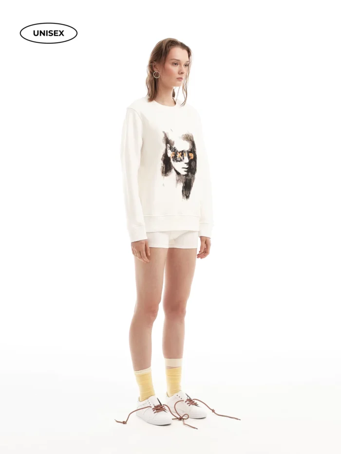 WHITE FLEECE PULLOVER - Image 5
