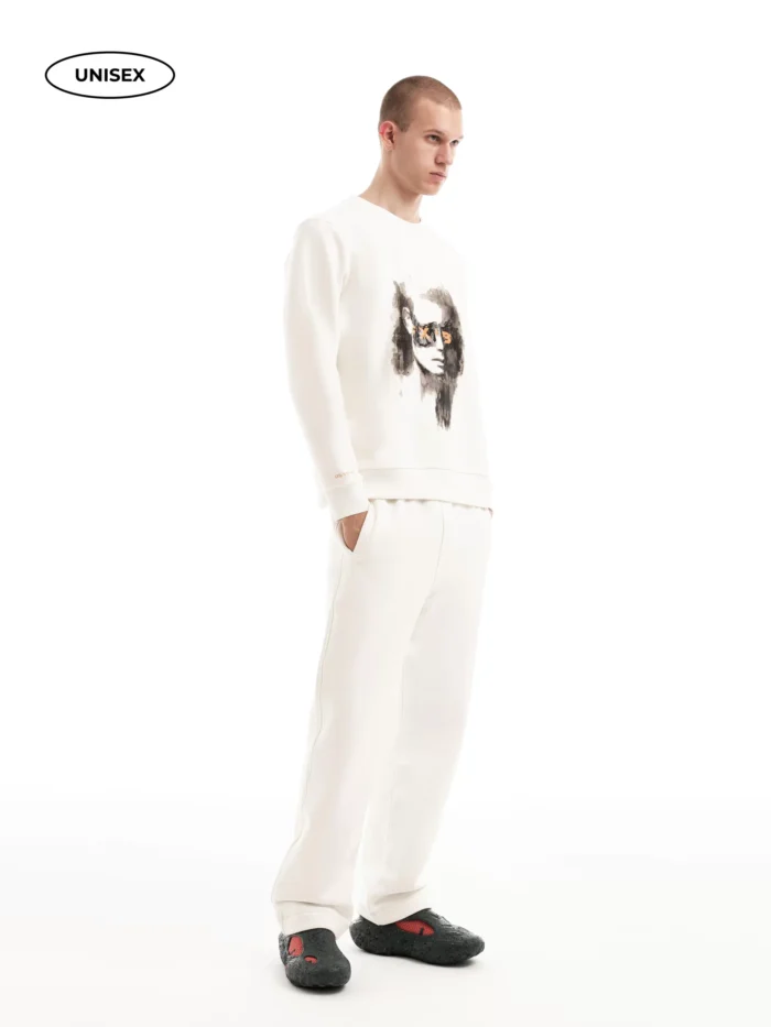 WHITE FLEECE PULLOVER - Image 4
