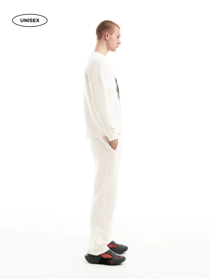 WHITE FLEECE PULLOVER - Image 6