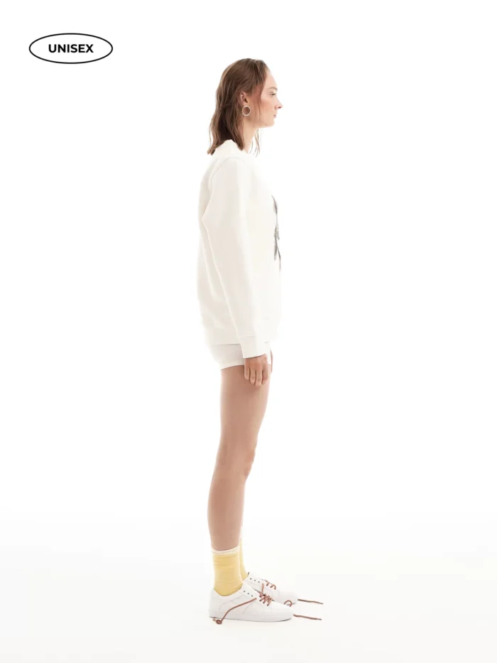 WHITE FLEECE PULLOVER - Image 7