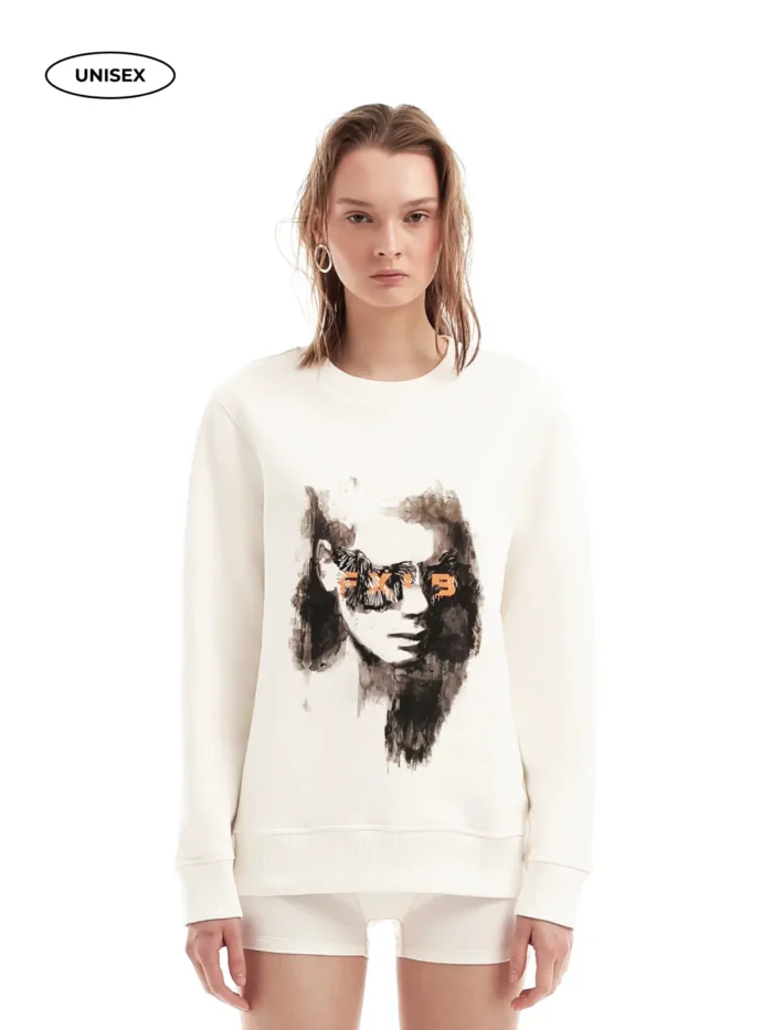 WHITE FLEECE PULLOVER