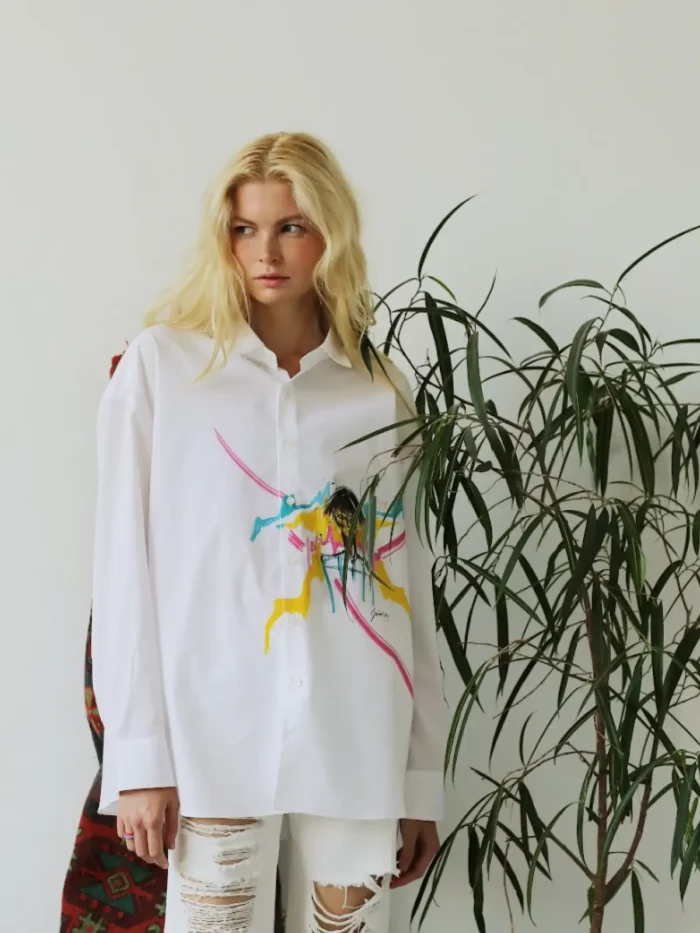 WHITE COTTON SHIRT - Image 6