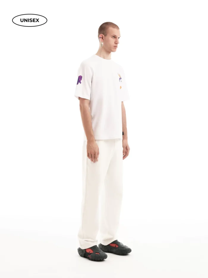 WHITE JERSEY T-SHIRT - Image 5