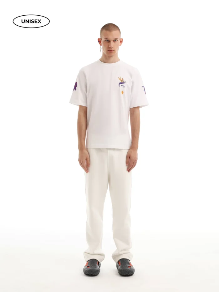 WHITE JERSEY T-SHIRT - Image 4