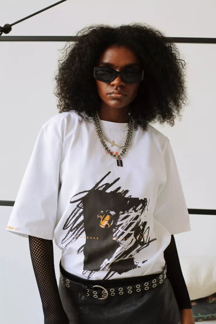 WHITE T-SHIRT "CADENCE, RHYTHM, TEMPO" - Image 6