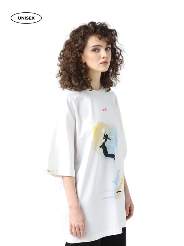WHITE T-SHIRT "DO IT WITH JOY" - Image 2