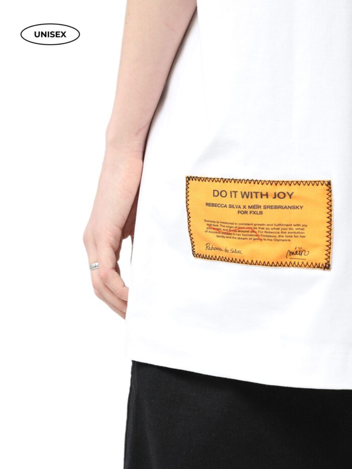 WHITE T-SHIRT "DO IT WITH JOY" - Image 3