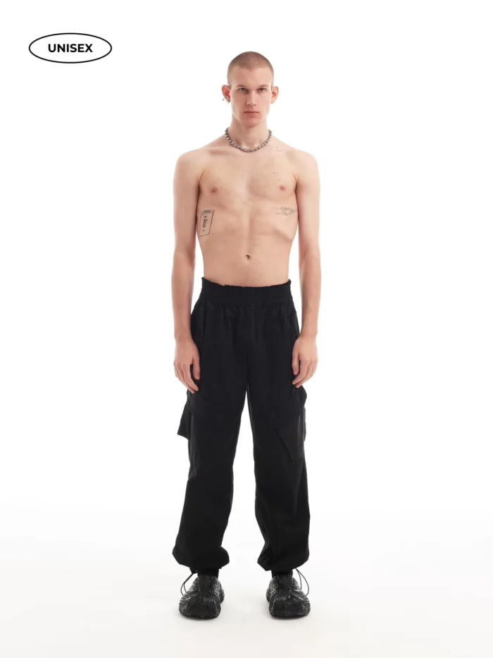 BLACK CARGO PANTS - Image 2
