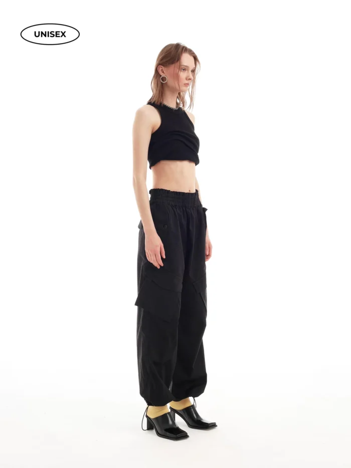 BLACK CARGO PANTS - Image 4