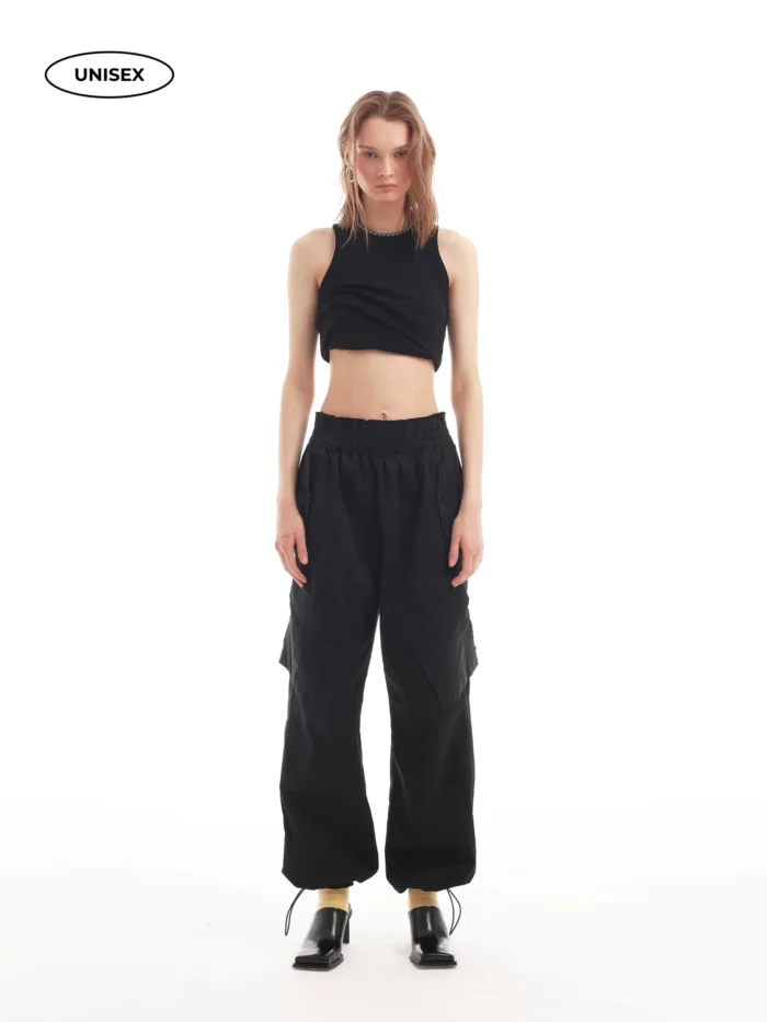 BLACK CARGO PANTS - Image 3