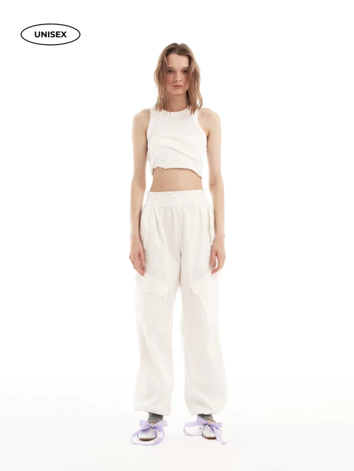 ECRU CARGO PANTS - Image 2