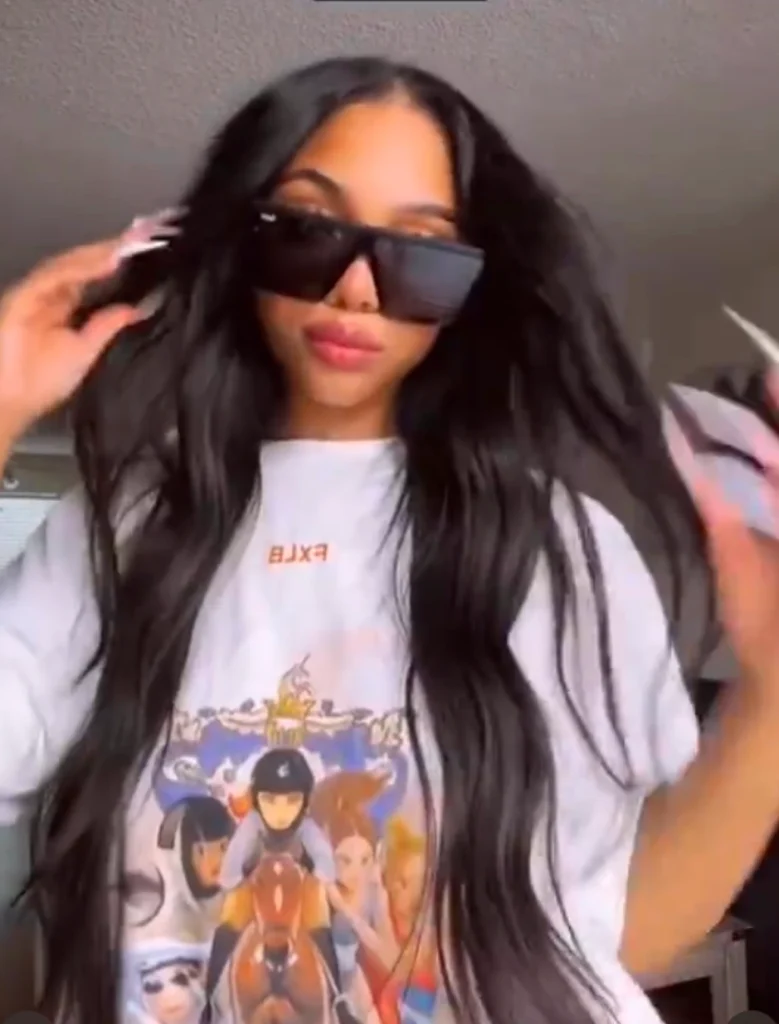 Kiera Vanias styling Foxylab New York anime-inspired graphic t-shirt in luxury streetwear look