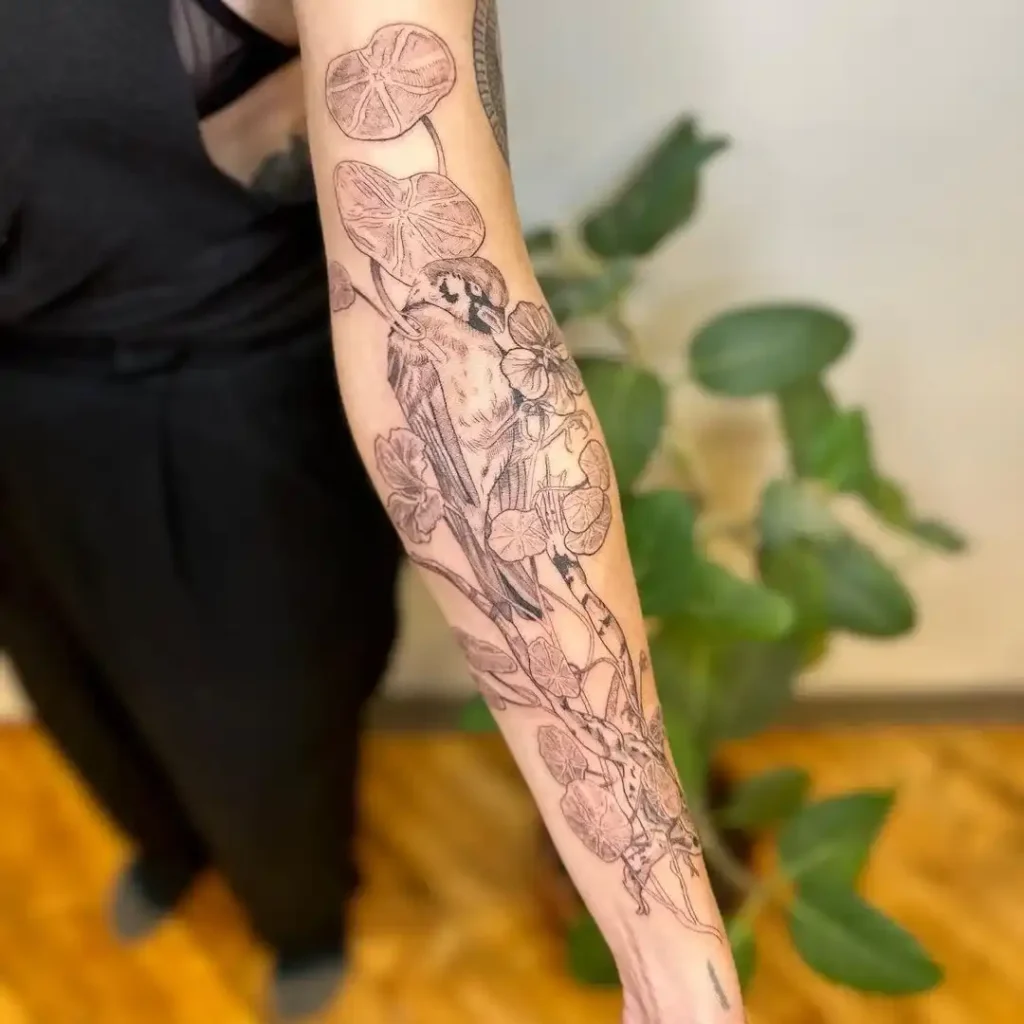 Feminine Small Koi Fish Tattoo