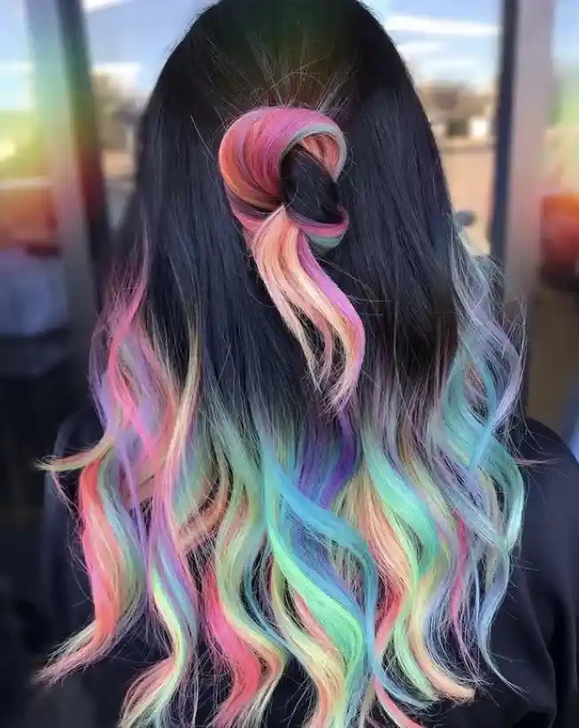 Rainbows of Pastel: Multicolored Hair Trends