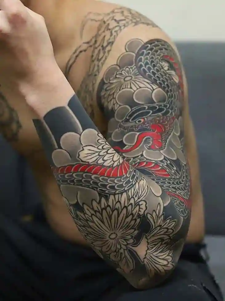 Japanese Tattoo snake design