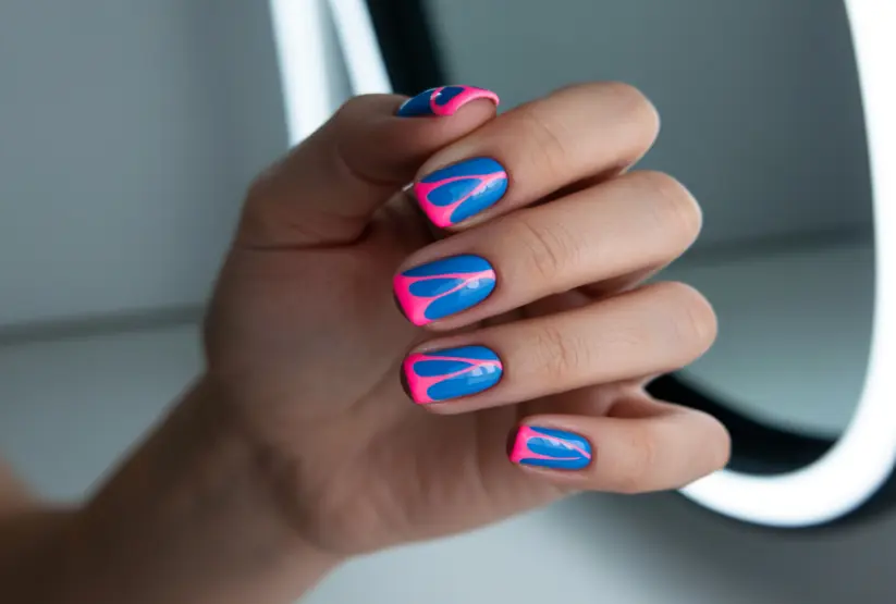 Neon Ombre Nails  designs