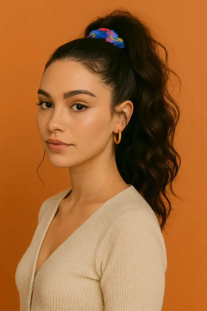 . High Pony with Scrunchie