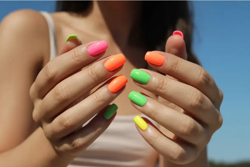neon nail desing