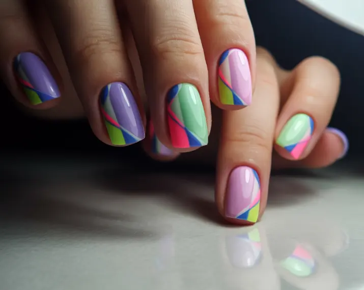 Neon Edge Nails desing