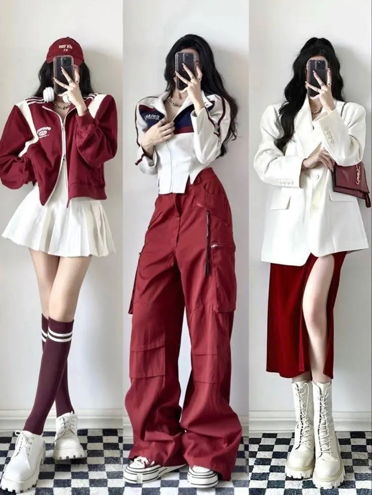 3 different female styling inspired by kpop fashion.