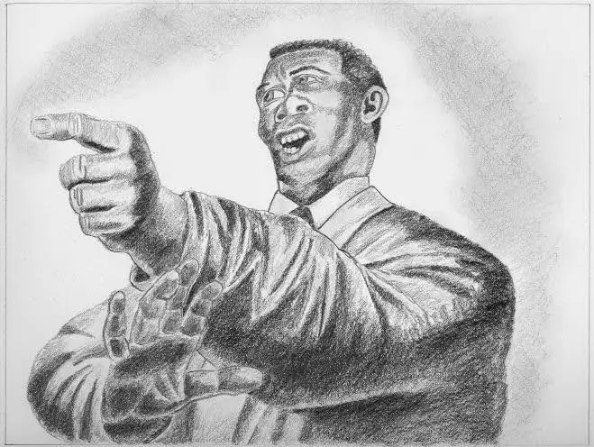 Charles White's famous sketch.