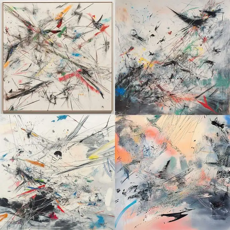 Julie Mehretu abstract oaintings.