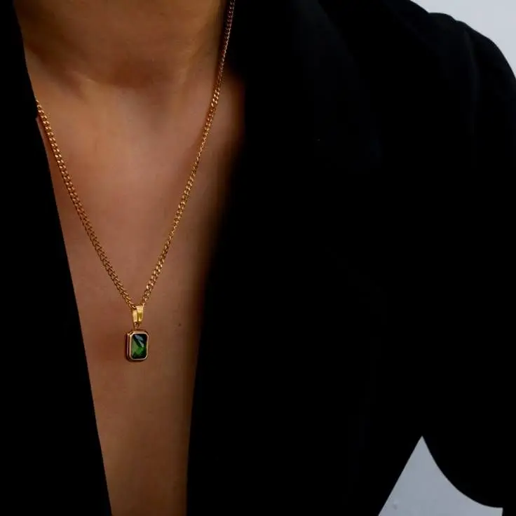 A man is wearing a trench fall pendant.